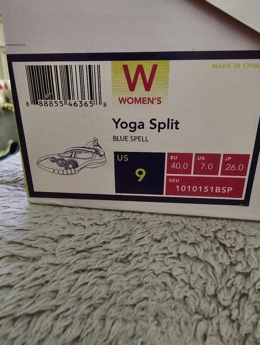 Ahnu Women's Blue Spell Yoga Split 9US New - Picture 2 of 7